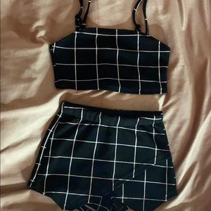 Crop top and short set